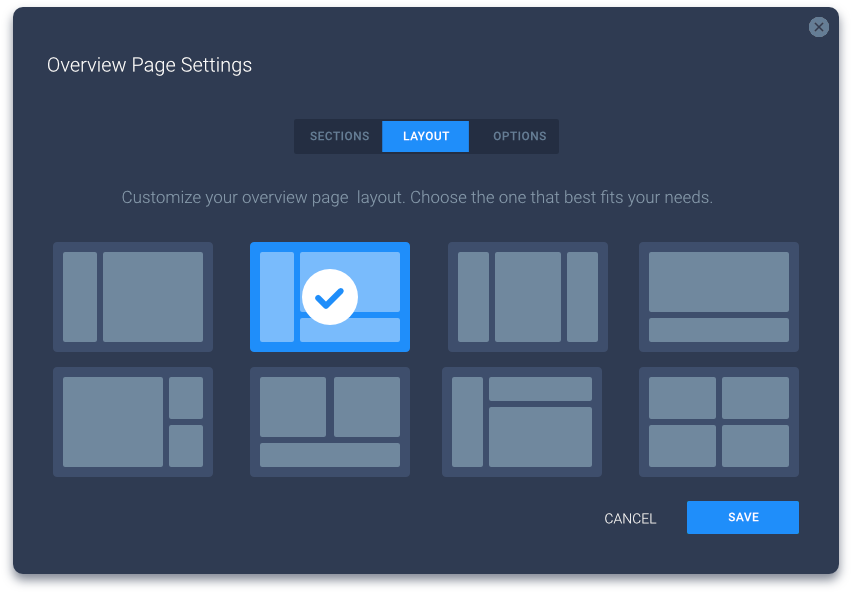 Inventory planning interface layout